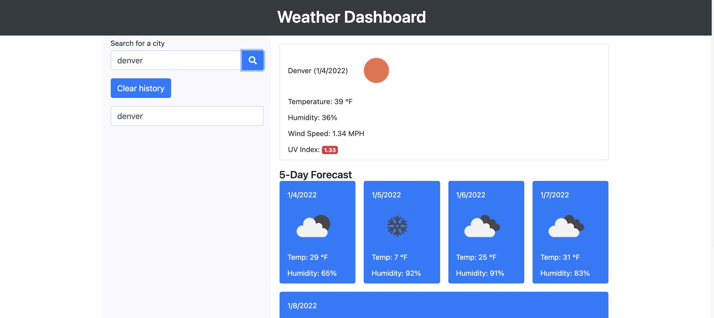 Weather-Dashboard